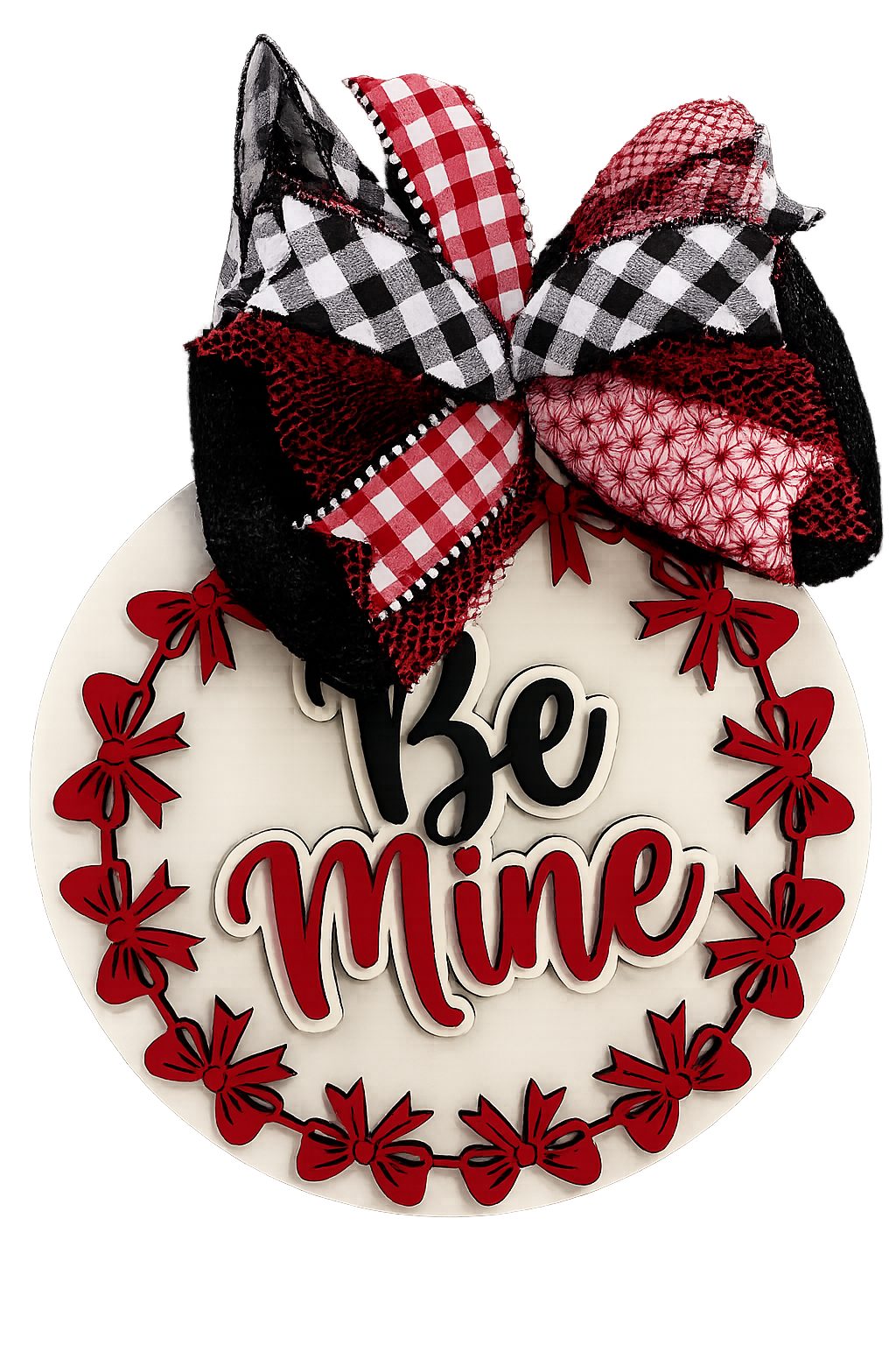 “Be Mine” Valentine Door Hanger – Handmade Front Door Valentine Decor